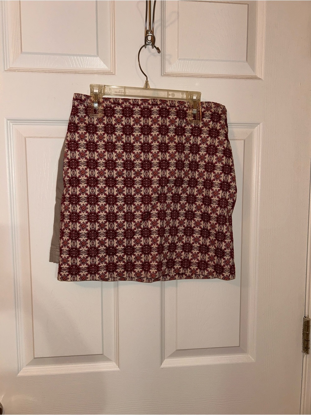 Marshalls Burgundy Patterned Mini Skirt